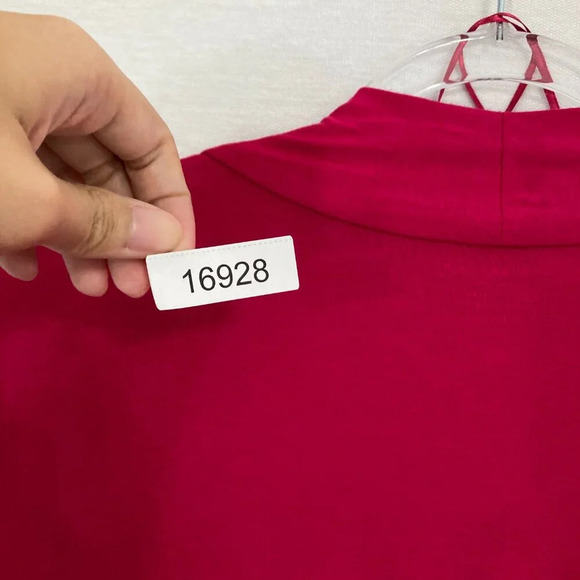 Charter Club Pink Red Soft Stretch Lightweight Knit 3/4 Sleeve Open Front Top 2X - Picture 10 of 10